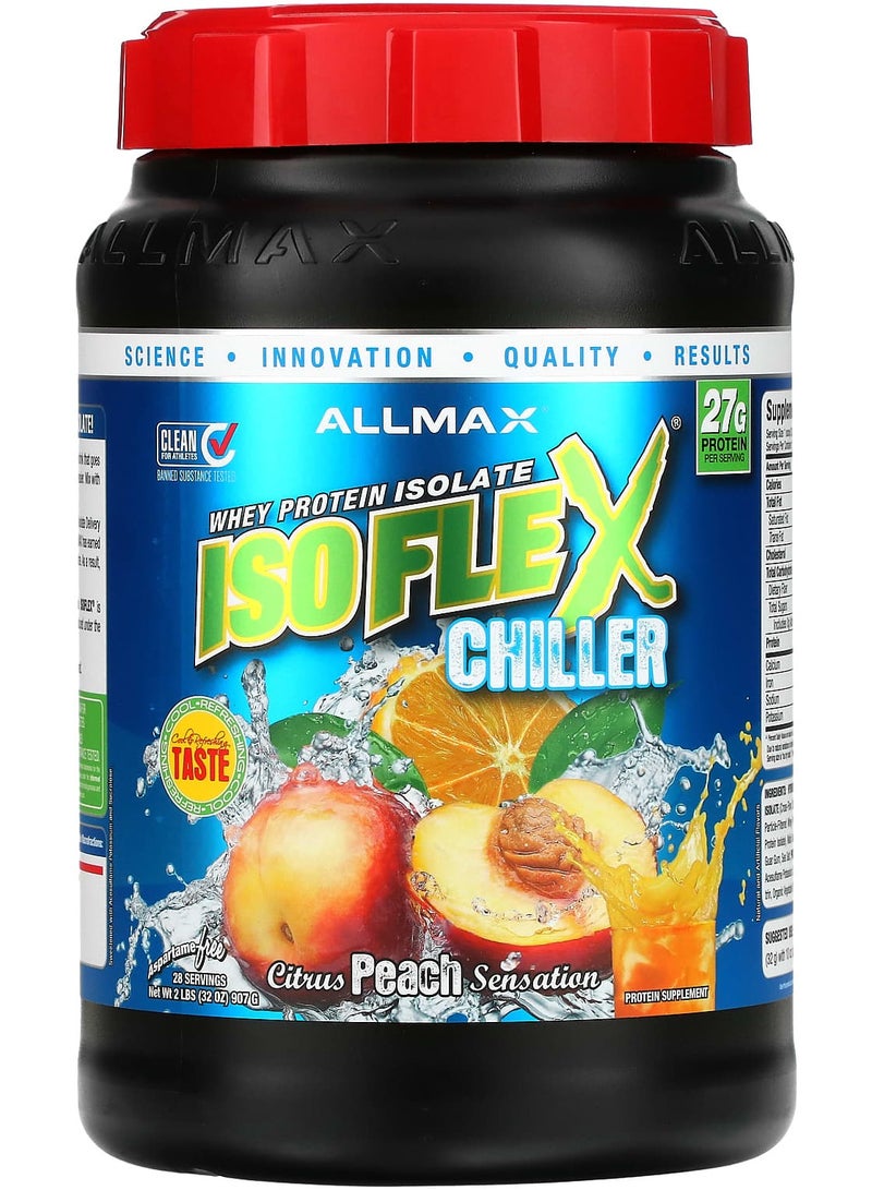 Allmax Isoflex Chiller, Whey Protein Isolate, Citrus Peach Sensation, 2 lbs (907 g)