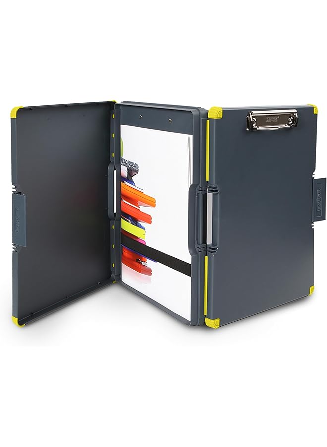 Dexas Duo Clipcase Dual Sided Storage Case And Organizer Yellow Clip And Edges - Image 1