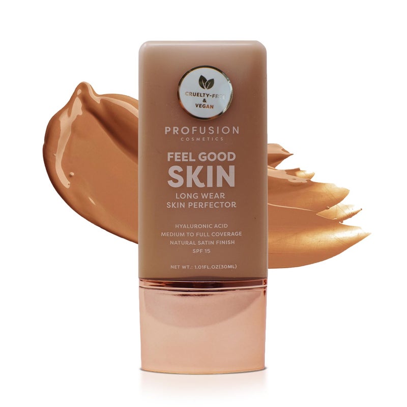 Profusion Cosmetics Lightweight Liquid Foundation for a Flawless and Elegant Radiance, Breathable Makeup that Improves Uneven Skin Tone, Vegan & Cruelty-Free - Deep 1 - Image 1
