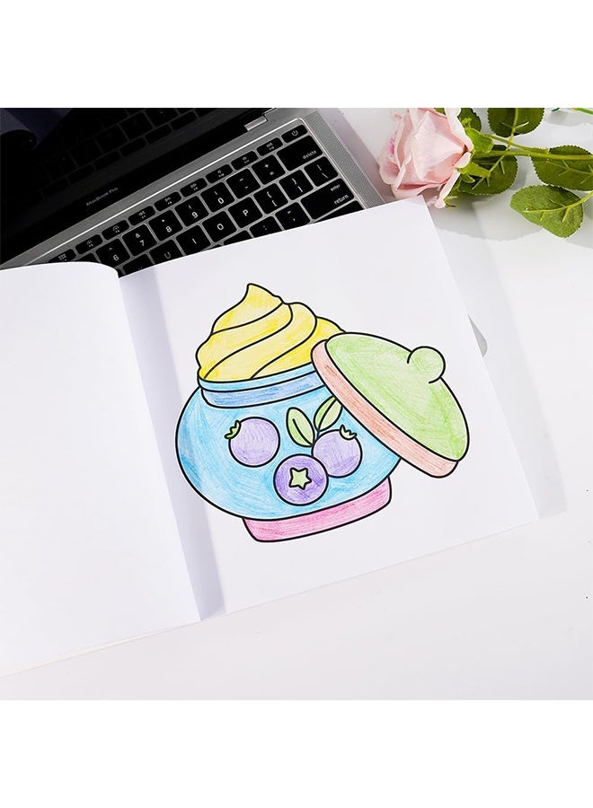 GIFT 40-Page Cute Cartoon Coloring Book for Kids - Stress Relief & Creative Fun, Black and White Drawing Pages for Boys Girls, Perfect for Early Learning & Art Activities(Glow Cosmetics) - Image 4