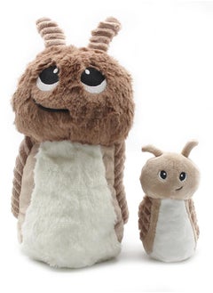 Les Deglingos Speedou Snail Mom & Baby Plush Toy - Brown, Corduroy Softness, Eco-Friendly, Perfect for Babies & Toddlers  - Image 1