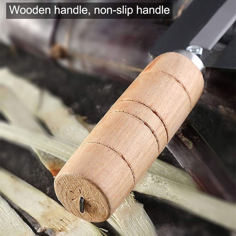 Ramkuwar with device of R رامكوار مع جهاز من فولاذ الكربون العالي لقطع قشور قصب السكر مع مقبض خشبي غير قابل للانزلاق أداة تقشير الأناناس سكين تخطيط أداة تقشير الفواكه - Image 4