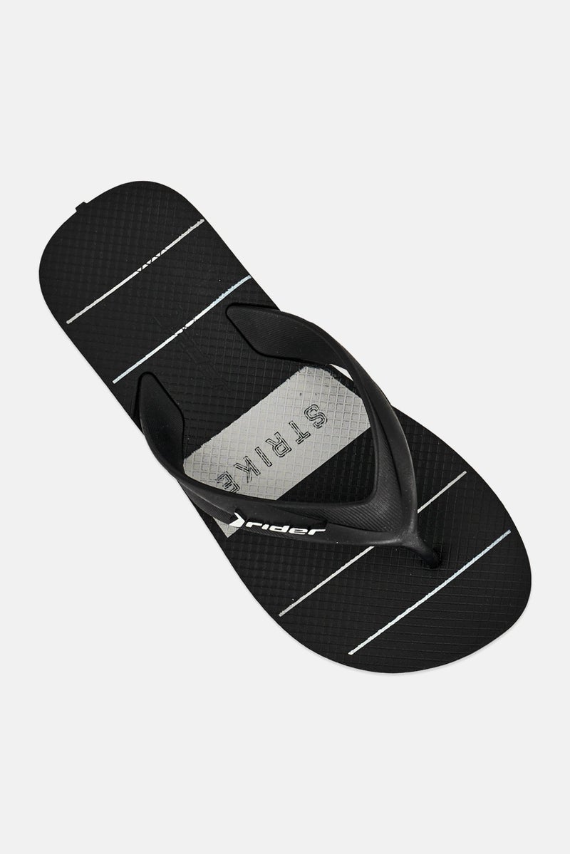 RIDER Kids Boy Strike Graphic Slip On Slippers, Black - Image 3