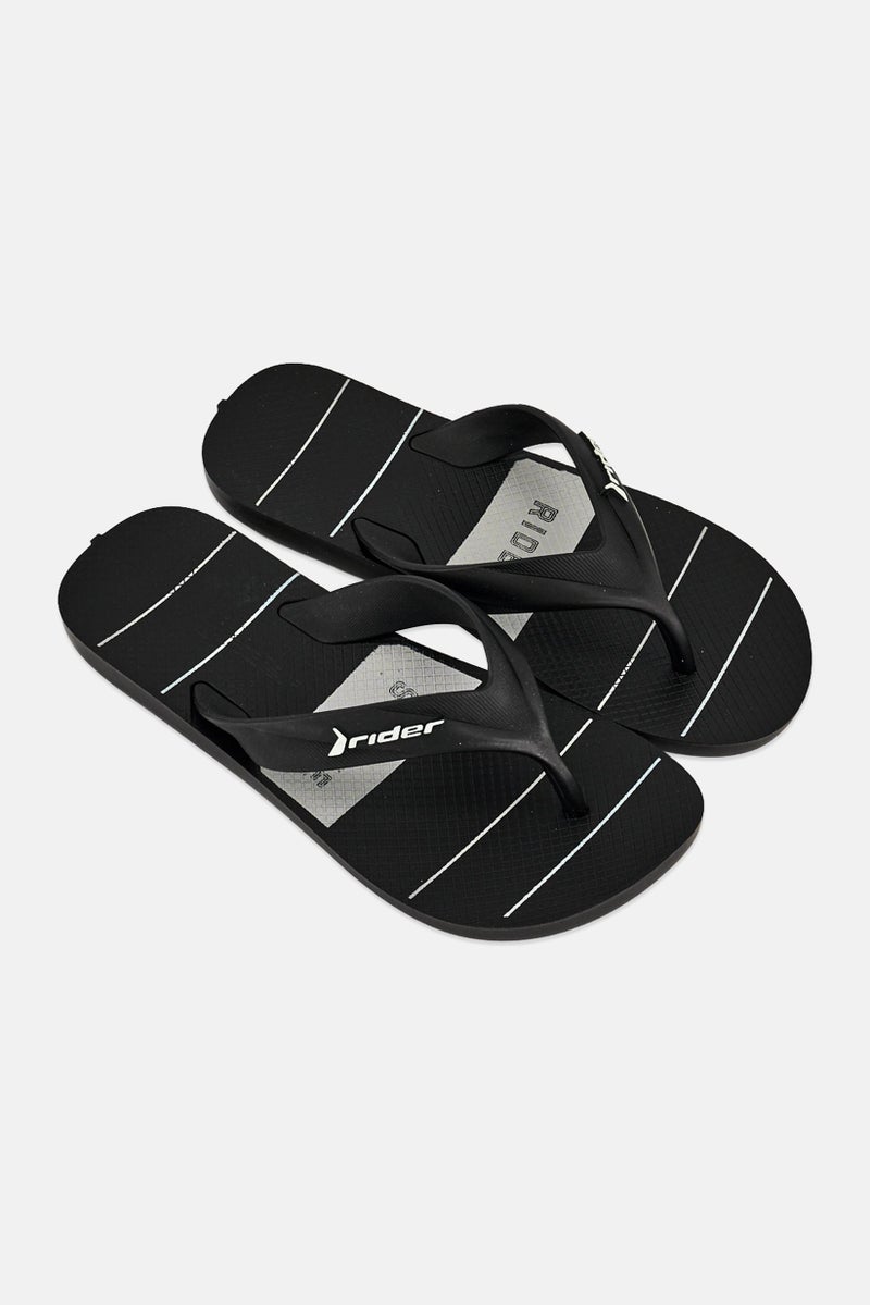 RIDER Kids Boy Strike Graphic Slip On Slippers, Black - Image 4
