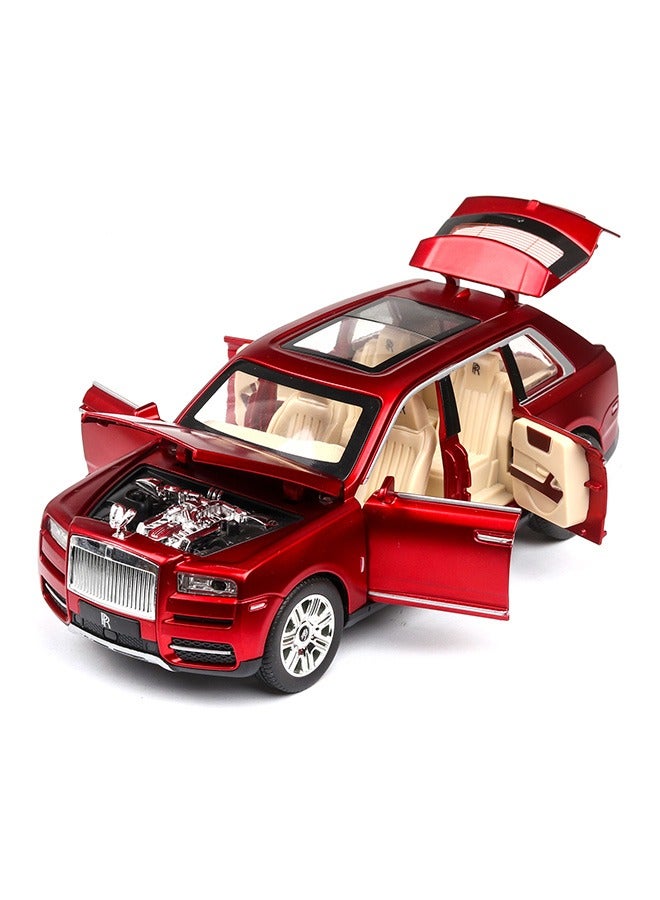 High Performance Design Rolls-Royce Cullinan Diecast Model Car with Lights and Sound - Red