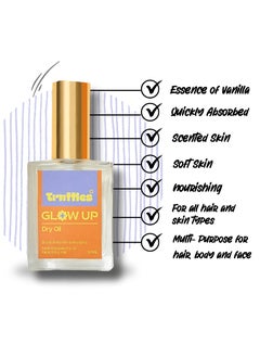 Truffles Glow up dry oil for face, hair and body with vanilla scent  - Image 3