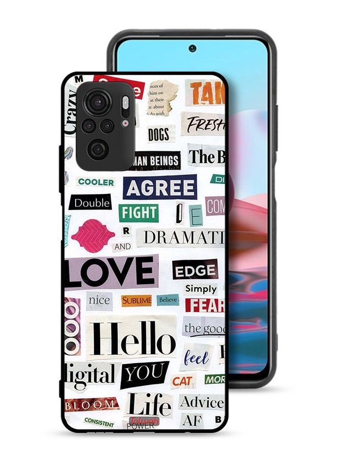 Tolwak Xiaomi Redmi Note 10 4G Protective Case Cover Short Quotes Stickers - Image 1
