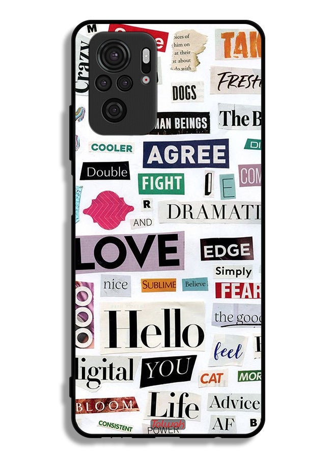 Tolwak Xiaomi Redmi Note 10 4G Protective Case Cover Short Quotes Stickers - Image 2