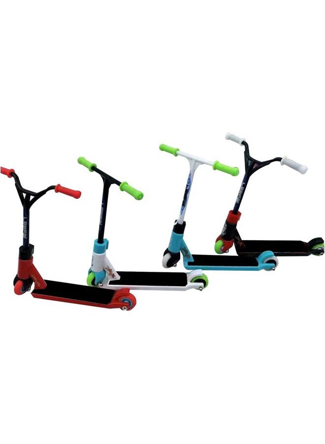 Jizlan 4Pcs Professional Finger Scooter Toy Alloy Metal for Use Fingerboard Obstacles Fingerboard Parks and Competitions, Skateboards Finger Boards, Alloy+Plastic - Image 1