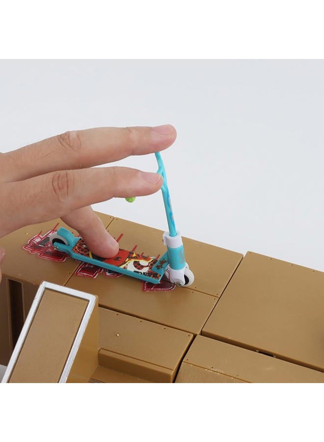 Jizlan 4Pcs Professional Finger Scooter Toy Alloy Metal for Use Fingerboard Obstacles Fingerboard Parks and Competitions, Skateboards Finger Boards, Alloy+Plastic - Image 4