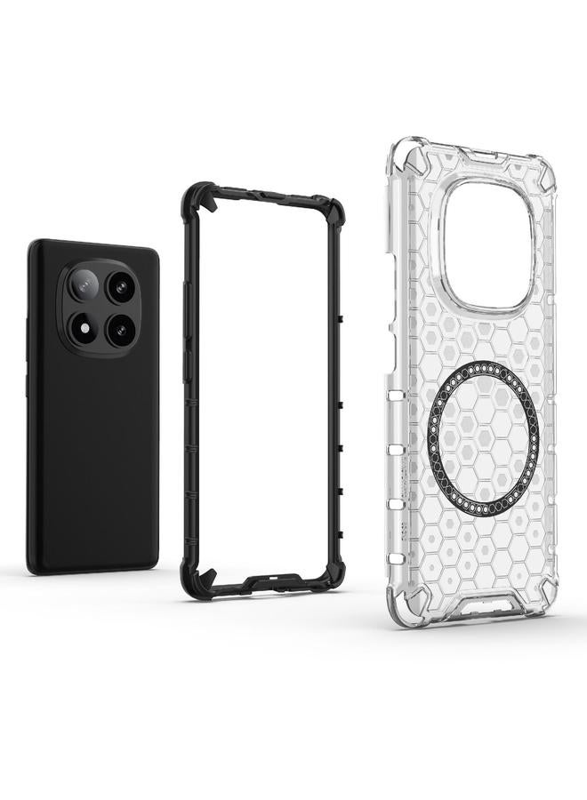S-TOP Case For Redmi Note 14 Pro 5G Honeycomb Magnetic Ring Shockproof Phone Case - Image 4