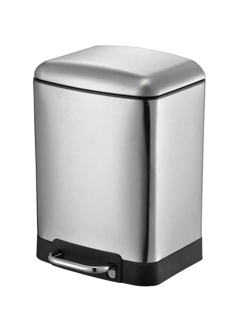 Home Maker 6L Stainless Steel Pedal Bin – Soft-Close Lid, Fingerprint-Resistant, Hands-Free Step Trash Can for Home & Office 