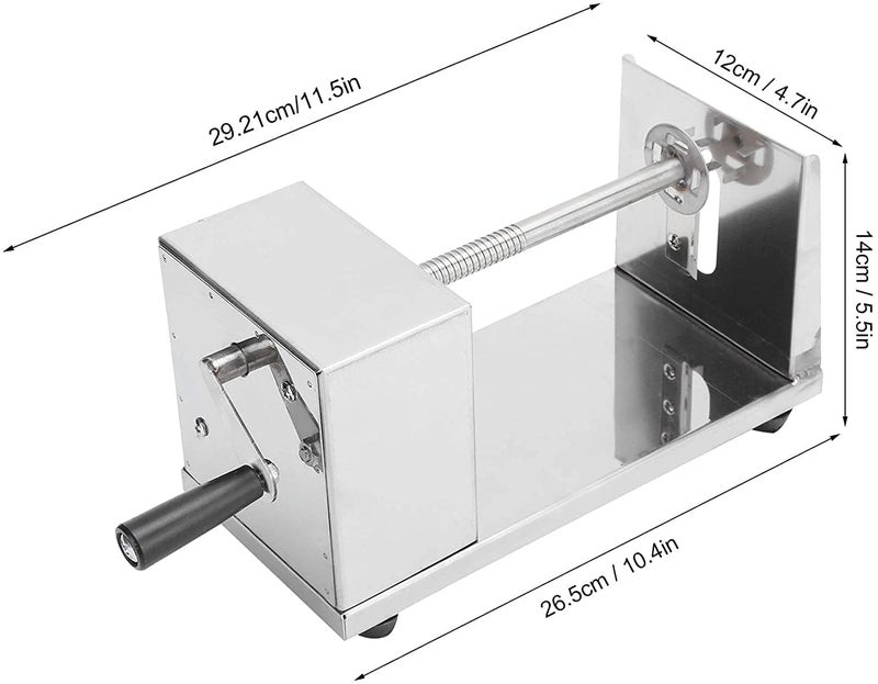 BLIXAR Stainless Steel Potato Slicer Potato Twister Machine Manual Stainless Steel Twisted Potato Slicer Potato Slicer Machine for Chips Size 6 x 55 x 113 inches - Image 2