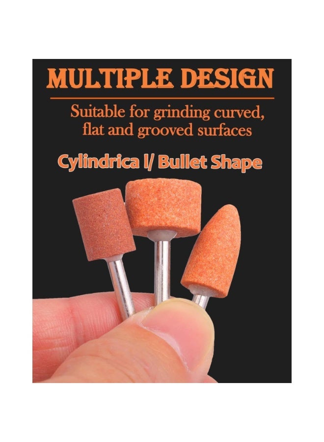 Grinding stone set, grinding bits for rotary tools, for grinding, polishing and deburring ferrous metals(Size:60PCS) - Image 5