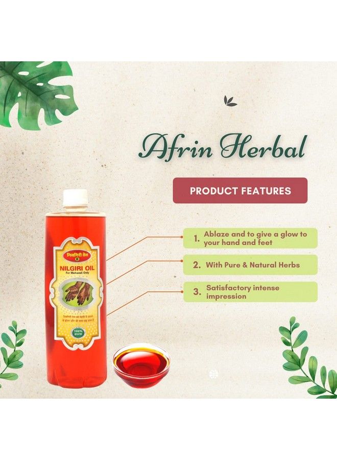 Afrin زيت حنة مهندي سادي نيلجيري لصنع مخاريط المهندي 200 مل - Image 4