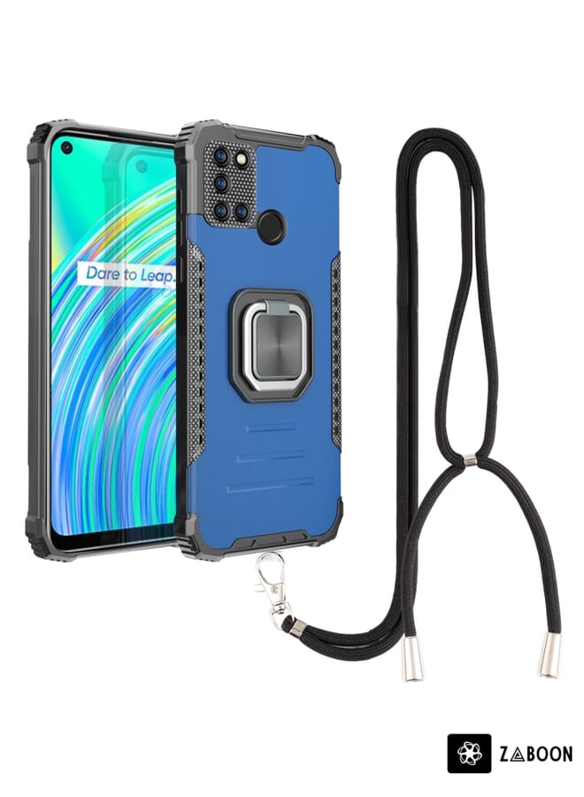 Zaboon Protective Case For OPPO Realme C17 / Realme 7i Aluminum Alloy + TPU  with Lanyard - Image 1