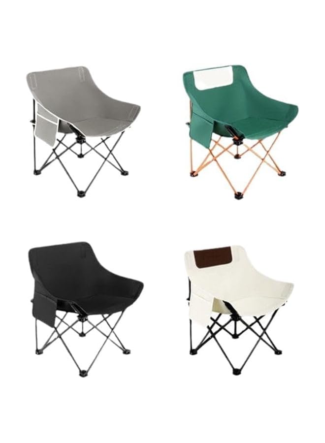 PROMASS كرسي تخييم قابل للطي كرسي شاطئ محمول كرسي متعدد الأغراض خفيف الوزن للسفر في الهواء الطلق نزهة تسلق مع حقيبة حمل (M-أسود) - Image 5