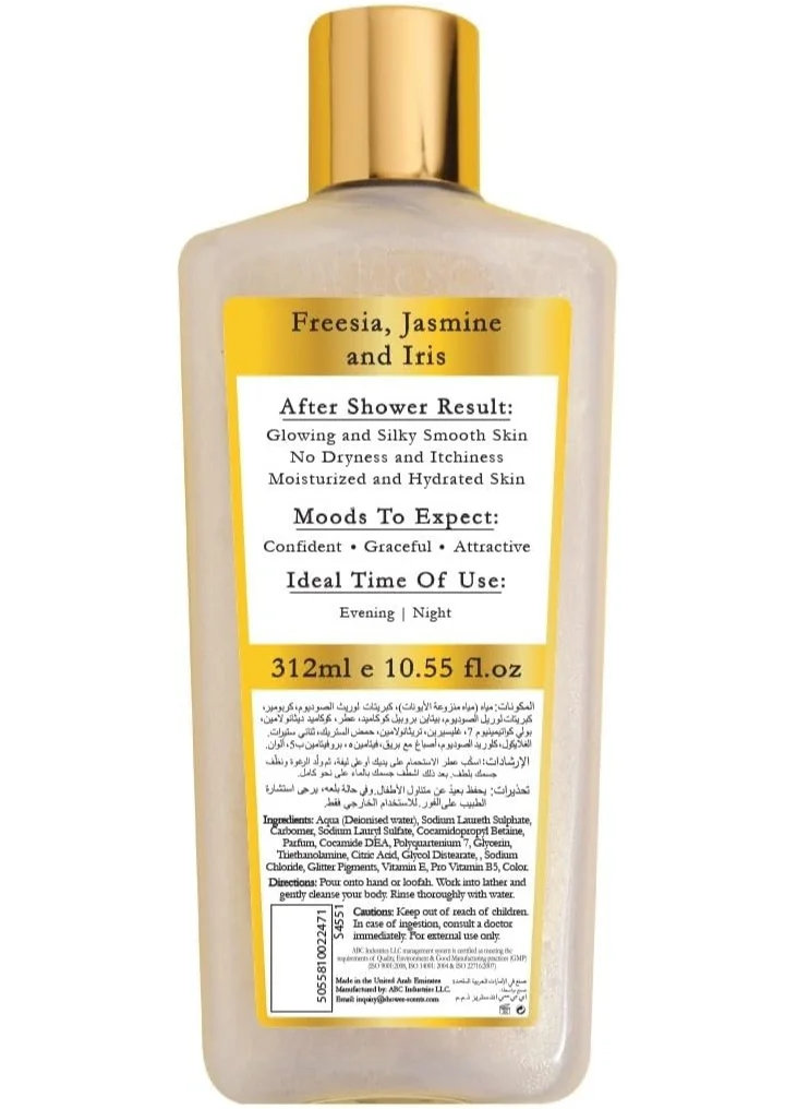 Shower Scents Shower Scents Majesty Shower Perfume 312 ml - Glittery Texture Shower Gel, Long Lasting Fine Fragrance with Moisturizing Formula, Vitamin E, Pro-Vitamin B5 and Antioxidants