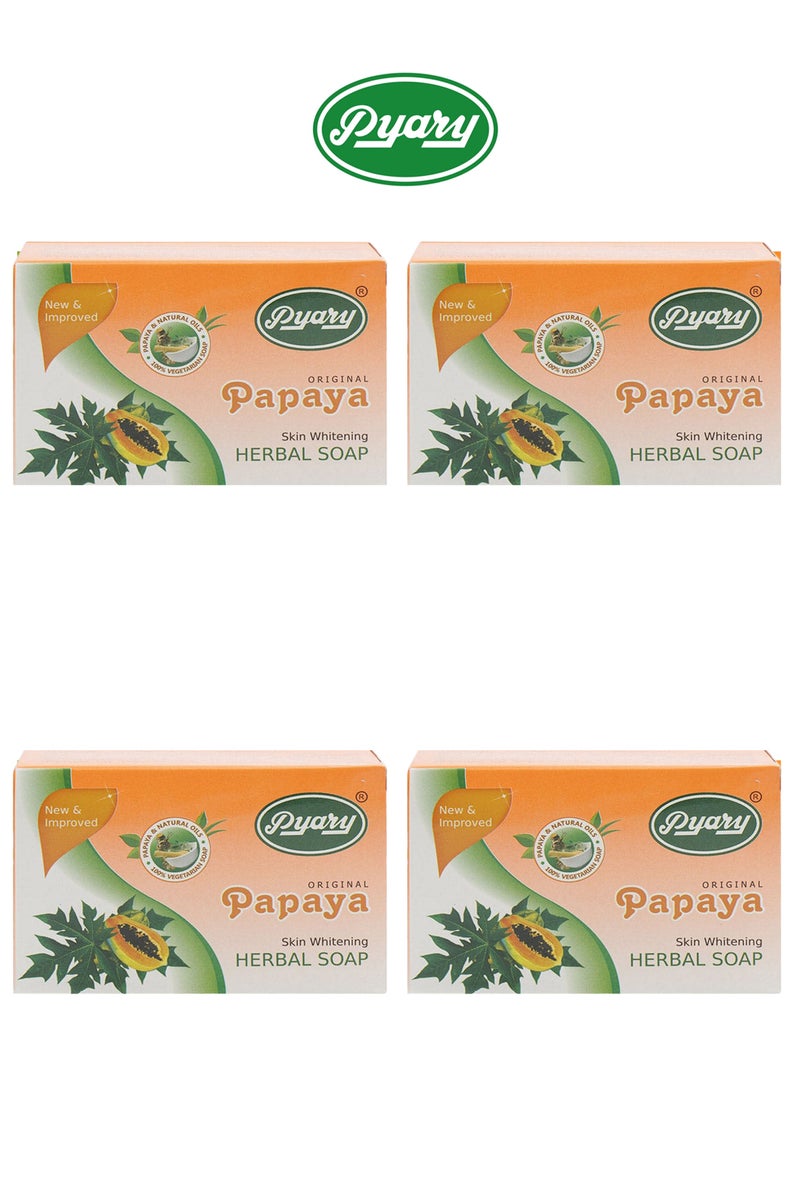 Pyary 6-Piece Papaya Original Herbal Soap Handmade 75*6g - Image 2