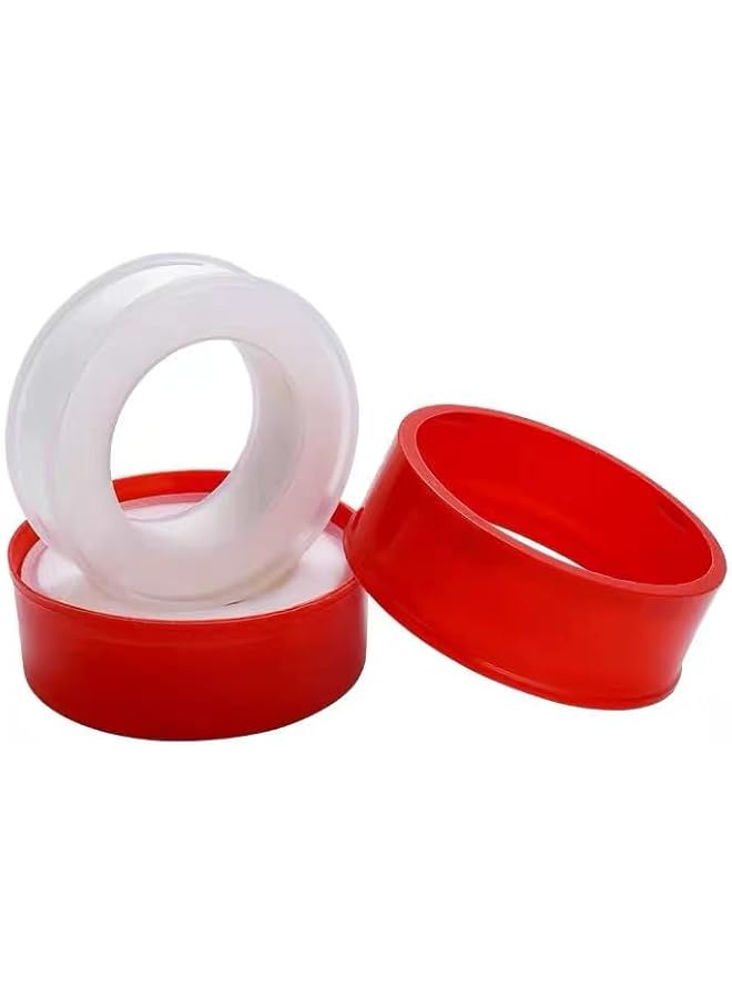 promass Waterproof Raw Material Plumber's Tape 4 Rolls 12mm(W) X 10m(L) Teflon Tape,Thread Sealant Tape, for Plumbers Plumbing Leak Water - Image 1