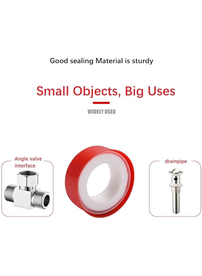 promass Waterproof Raw Material Plumber's Tape 4 Rolls 12mm(W) X 10m(L) Teflon Tape,Thread Sealant Tape, for Plumbers Plumbing Leak Water - Image 5