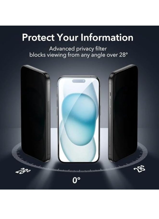 Generic - Iphone 16 Pro Max Privacy Screen Protector,3D curved Anti Spy 9H Tempered Glass,Edge to Edge Screen Protector Anti-Fingerprint Full Coverage Screen Protector For Iphone 16 Pro Max 5D Privacy - Image 1