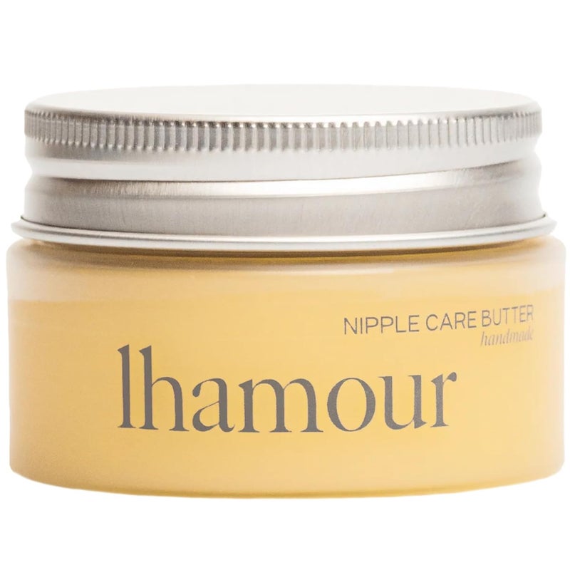lhamour 100 Natural Nipple Butter for Breastfeeding Moms Soothing Nipple Cream with Coconut  Olive Oils Beeswax Safe for Baby Relief for Sore Dry  Cracked Skin 1 oz - Image 1