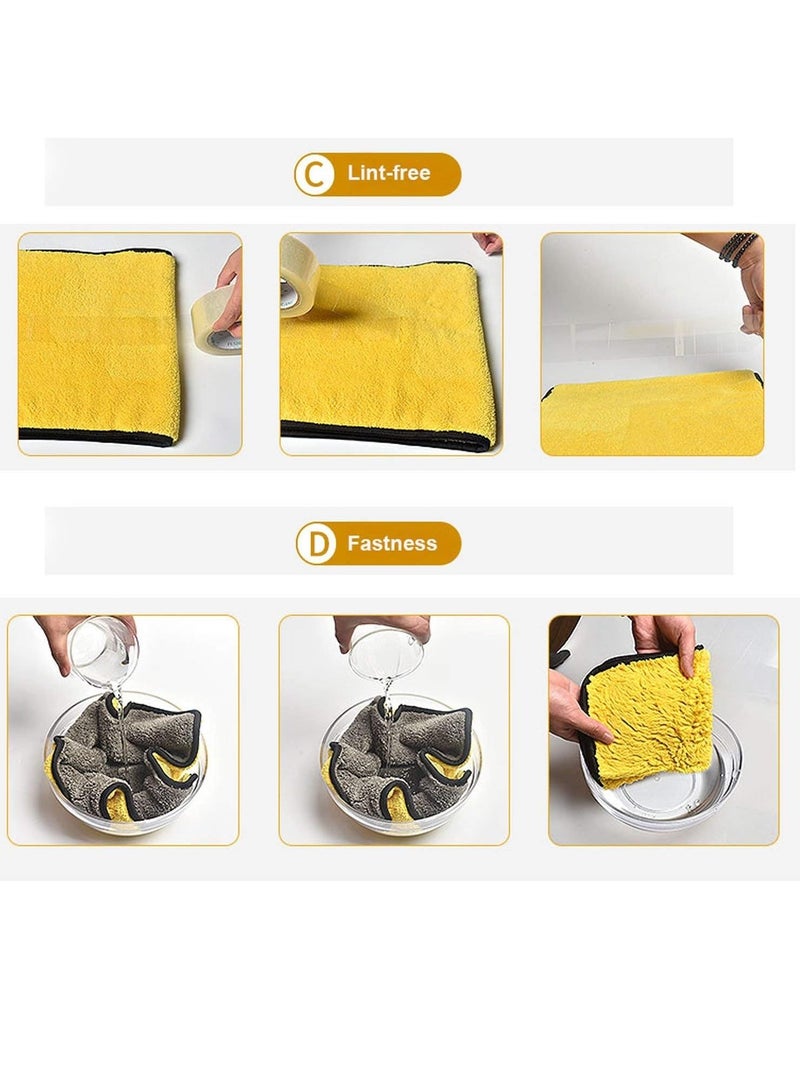 general Car Drying Towel, Free Microfiber Cleaning Cloth,Premium Professional Soft Microfiber Towel,Super Absorbent Detailing Towel for Car/Windows/Screen/Kitchen,40x30cm 3Pack - Image 5