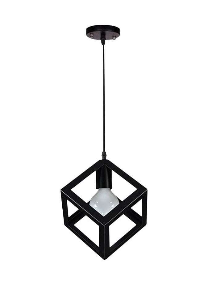HUA QIANG WANG 1-Head Black Ceiling Mount Industrial Pendant Light with Adjustable Hanging Height, Designed for Kitchen Islands, Living Rooms, Dining Rooms, and Bedrooms  - Image 1