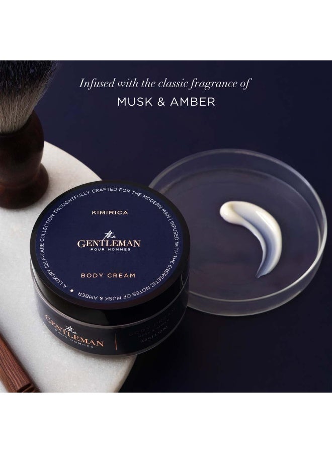 Kimirica The Gentleman Body Cream-100gm|High-performance and restorative blend of Vetiver, Patchouli, Niacinamide, and Hyaluronic acid Rich blend of natural butters & oils - Image 2