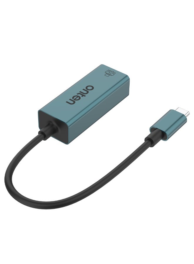 أونتن محول Onten OTN-9598 من USB-C إلى RJ45 Gigabit Ethernet، محول شبكة LAN بمنفذ USB-C وسرعة 1000 ميجابت في الثانية لأجهزة الكمبيوتر المحمول والمكتبي وMacBook والأجهزة اللوحية والهواتف الذكية، محول إنترنت سلكي يدعم التشغيل الفوري (Plug & Play). - Image 4
