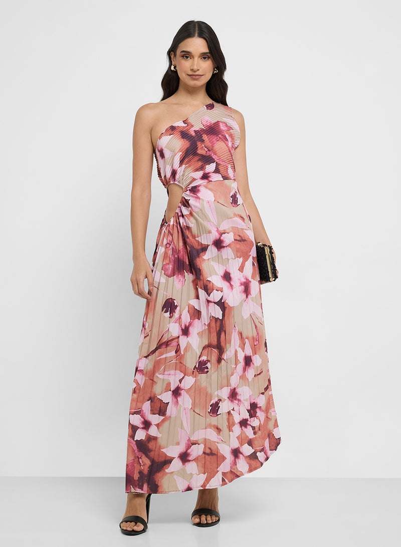 ELLA Floral One-Shoulder Dress  - Image 1