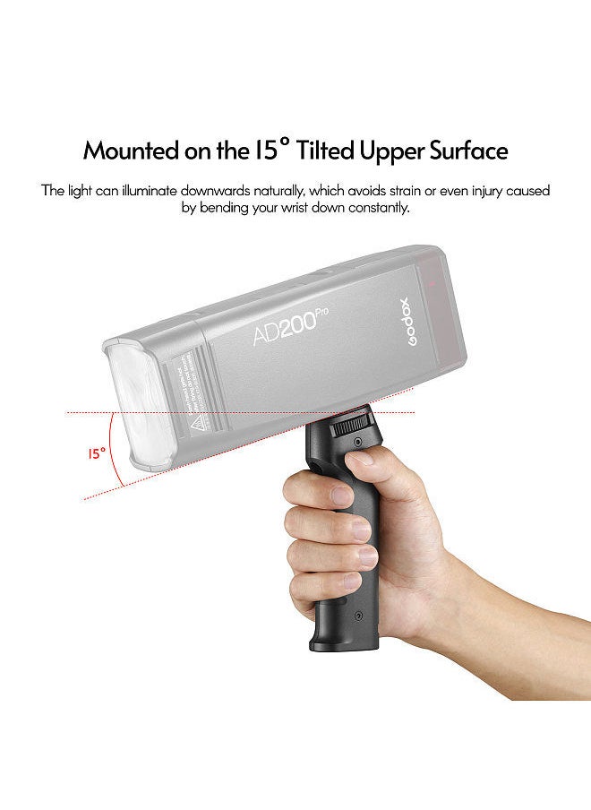 Godox - Godox FG-100 Flash Grip Camera Speedlite Hand Grip Flash Handle with 1/4inch Screw Compatible with Godox AD100pro AD200pro AD300pro and Other Flash LED Light with 1/4inch Threaded Hole - Image 1