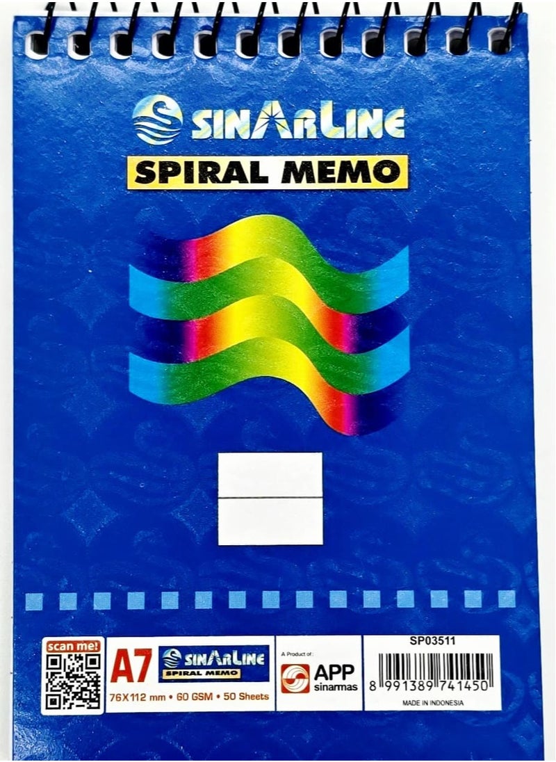 SINARLINE (6 Pcs) Sinarline Spiral , A7 Size 
