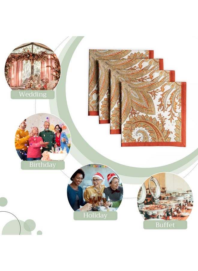 ميزون دي هيرمين مناشف مطبخ Maison d'Hermine مصنوعة من القطن بنسبة 100%، مقاس 27.50 بوصة × 20 بوصة، مناشف أطباق قماشية ماصة للمطبخ، للاستخدام في المنزل، وتناول الطعام، وحفلات الكوكتيل - هدايا لعيد الأم (كشمير بيزلي، مجموعة من قطعتين) - Image 5