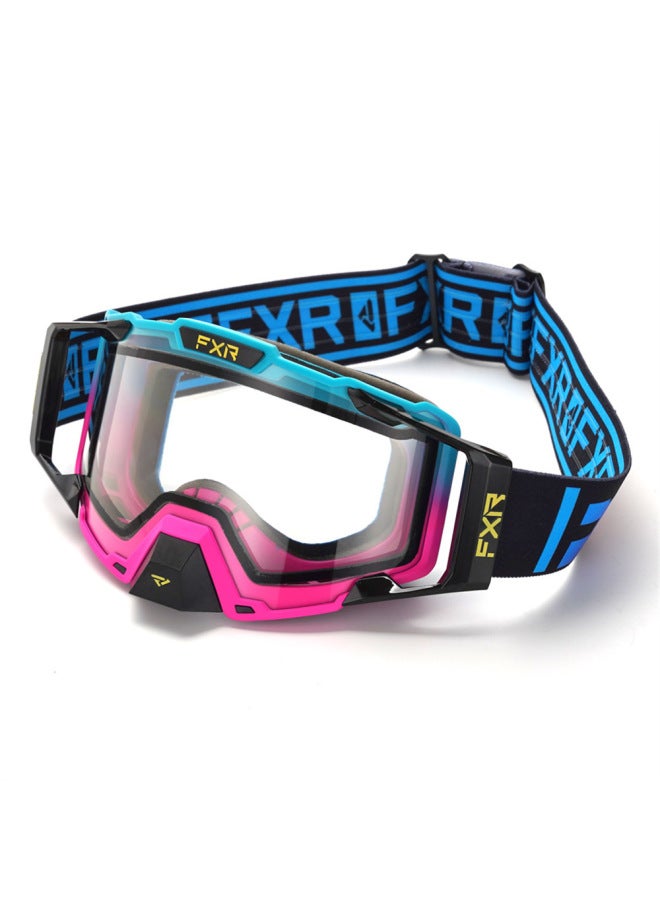 F14 New Fxr Motorcycle Off-road Goggles Double-layer Anti-fog Lenses Downhill Ski Mountain Bike Helmet Goggles