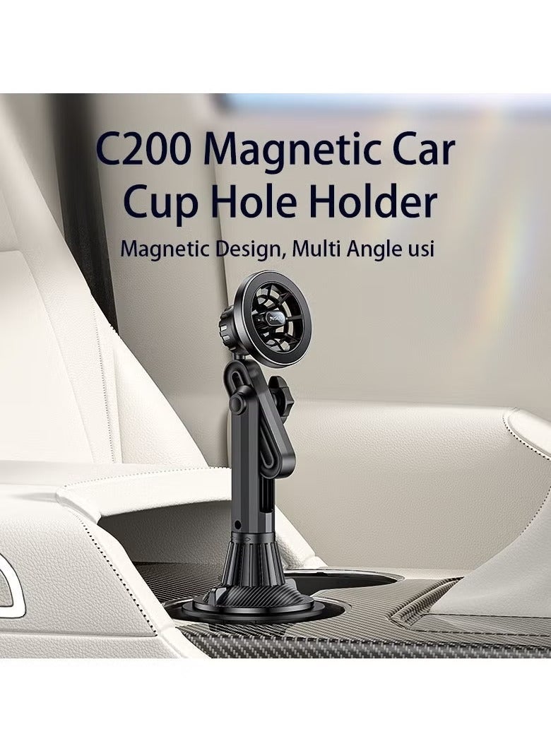 Yesido حامل الهاتف المغناطيسي C200 لحامل أكواب السيارة - آمن وأنيق - Image 2