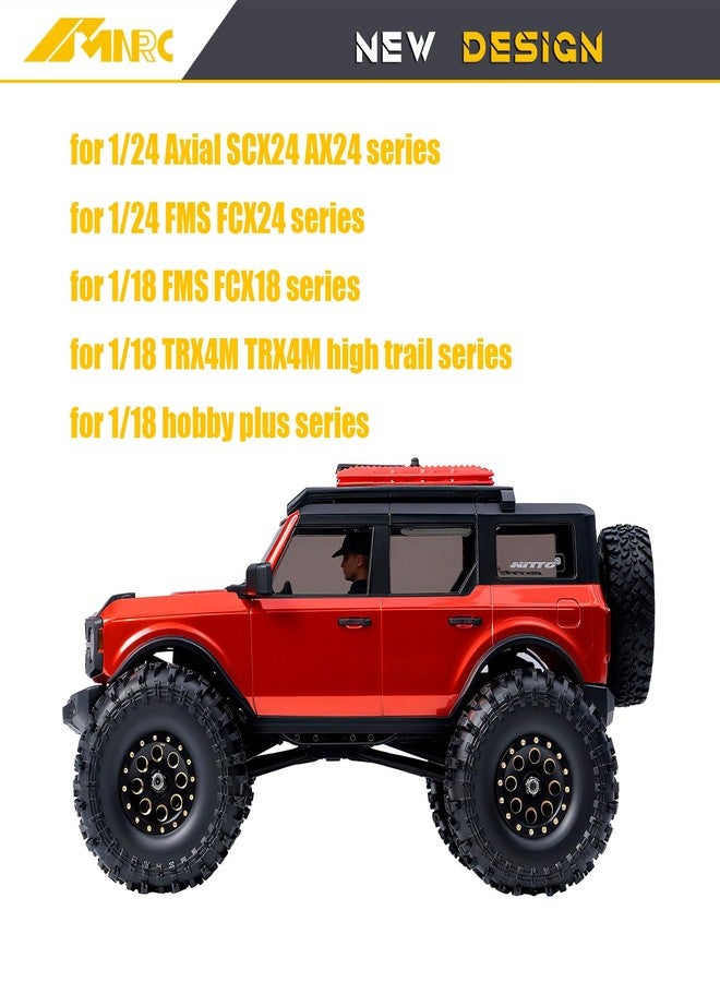 جنوط وإطارات نحاسية من NMNRC مقاس 1 بوصة بنظام تثبيت الإطار، مناسبة لسيارات Axial SCX24 AX24 FMS FCX24 بمقياس 1/24 وTRX4M FCX18 بمقياس 1/18، قطع غيار مُحسّنة - Image 2