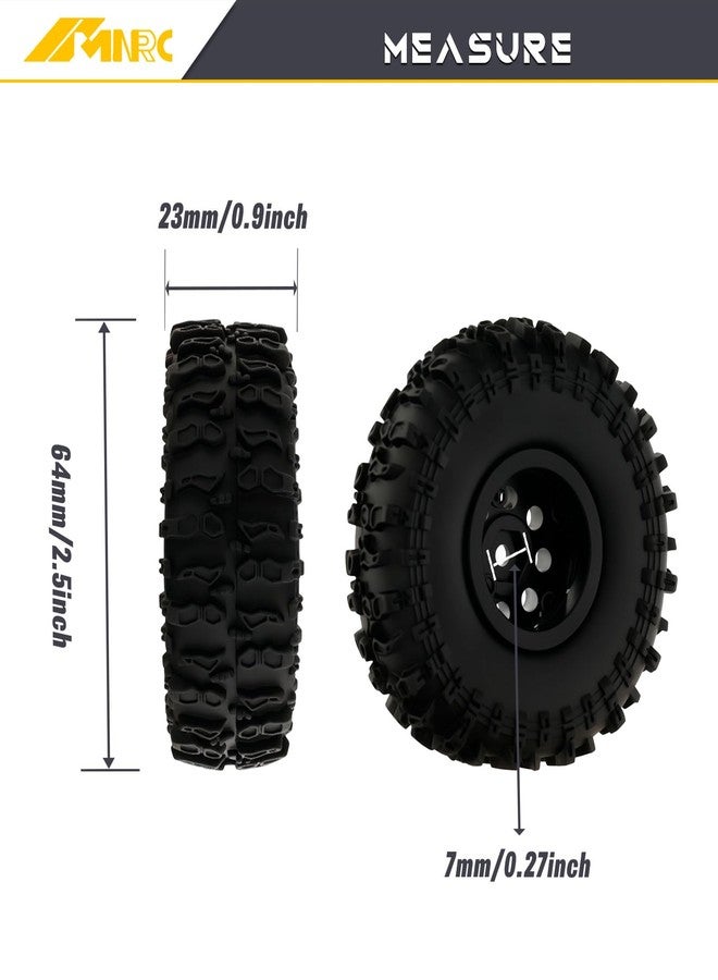 جنوط وإطارات نحاسية من NMNRC مقاس 1 بوصة بنظام تثبيت الإطار، مناسبة لسيارات Axial SCX24 AX24 FMS FCX24 بمقياس 1/24 وTRX4M FCX18 بمقياس 1/18، قطع غيار مُحسّنة - Image 5