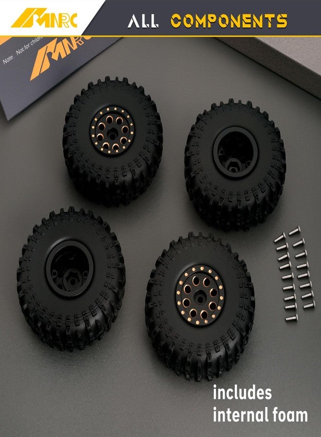جنوط وإطارات نحاسية من NMNRC مقاس 1 بوصة بنظام تثبيت الإطار، مناسبة لسيارات Axial SCX24 AX24 FMS FCX24 بمقياس 1/24 وTRX4M FCX18 بمقياس 1/18، قطع غيار مُحسّنة - Image 3