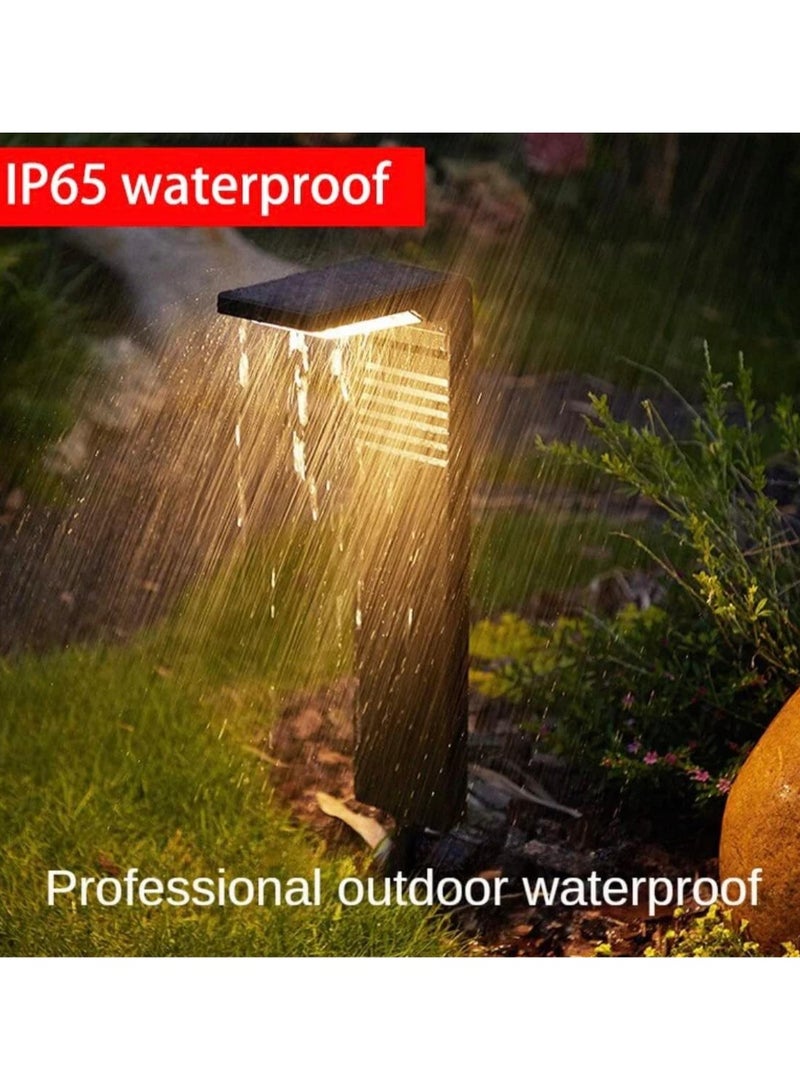 BLUE CORAL 2 Pack Solar Garden Lights Outdoor Walkway Waterproof 30 LED High Brightness Adjustable Light Control Induction Lawn Lamp Pathway Decoration  - Image 5