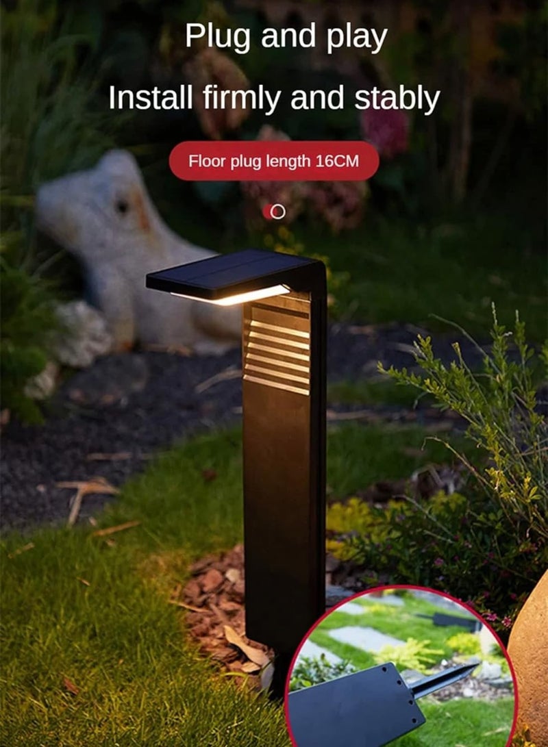 BLUE CORAL 2 Pack Solar Garden Lights Outdoor Walkway Waterproof 30 LED High Brightness Adjustable Light Control Induction Lawn Lamp Pathway Decoration  - Image 2