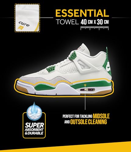 Crep protect منظف أحذية Crep Protect - مناشف الألياف الدقيقة الفاخرة لتنظيف الأحذية الرياضية - تنظيف شامل للنعل الأوسط، النعل الخارجي، والجزء العلوي - مقاسين في العبوة - Image 4