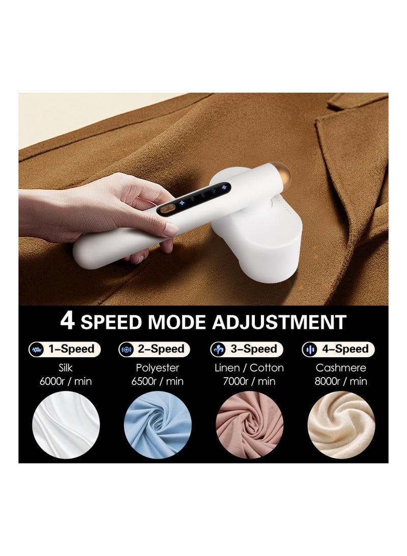 Fabric Shaver, Electric Lint Remover with 4-Speed Modes USB Rechargeable Defuzzer Rotatable Fabric Defuzzer for Removing Fuzz and Pill from Clothes, Furniture, Sweater, Couch and Blanket  - Image 2