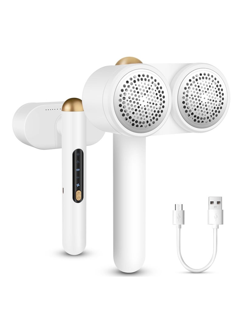 Fabric Shaver, Electric Lint Remover with 4-Speed Modes USB Rechargeable Defuzzer Rotatable Fabric Defuzzer for Removing Fuzz and Pill from Clothes, Furniture, Sweater, Couch and Blanket  - Image 1