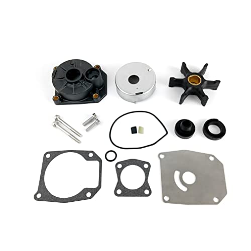 WINGOGO 5000308 Water Pump Impeller Repair Kit with Housing Replacement for Johnson Evinrude OMC Outboard 40 45 50 55 60 65 70 HP Boat Motor Engine Rebuild Parts Replace 438593 769459 437772 437771 - Image 1