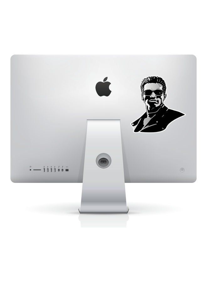 RKN Terminator Face Arnold Badge Vinyl Sticker For College Stationary Notebook 6inch - Image 1