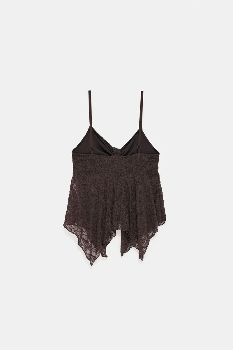 Dilvin Black DILVIN Lace Tie-front Sleeveless Blouse for Women | Best Price UAE