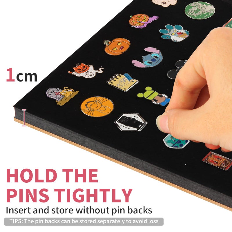 swakuszy Light Up Pin Display Case â€“ 16x12 Black Enamel Pin Display Board with Light, Pin Holder and Pin Collection Display Frame, Pin Display for Wall or Tabletop, Pin Board for Enamel Pins - Image 3