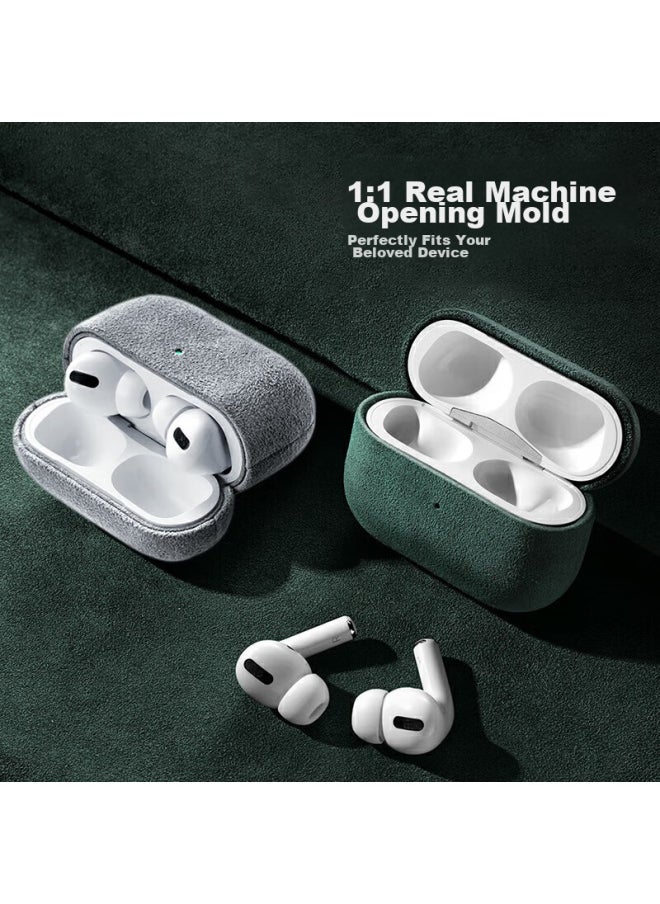 Escase Airpods 4 Case, Apple Fourth Generation Noise-cancelling Bluetooth Box, Plush Anti-dust Anti-fingerprint, Niche Outer Shell, Trendy, Comfortable Feel For Men And Women, Dark Green